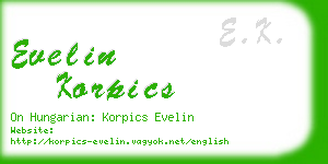 evelin korpics business card